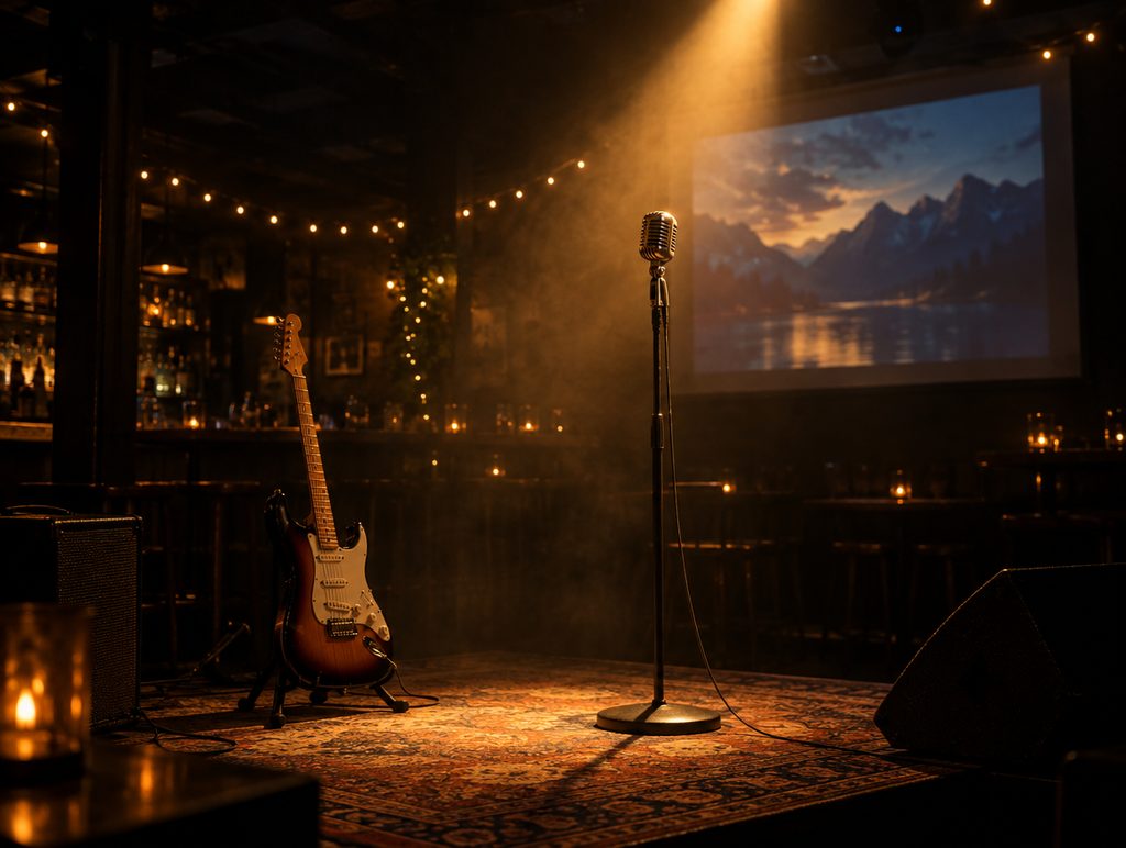 The stage at Taps & Grill